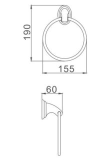 Полотенцедержатель Haiba HB1504 хром